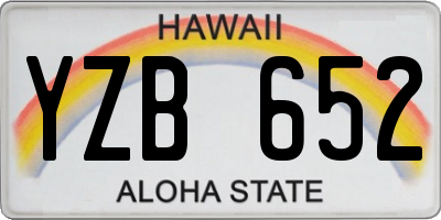 HI license plate YZB652