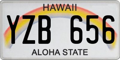 HI license plate YZB656