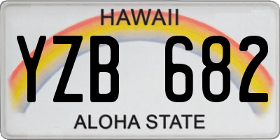 HI license plate YZB682