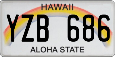HI license plate YZB686