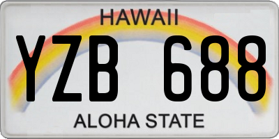 HI license plate YZB688