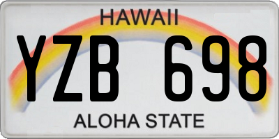 HI license plate YZB698