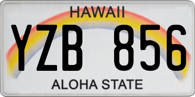 HI license plate YZB856