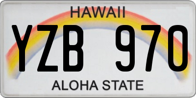 HI license plate YZB970