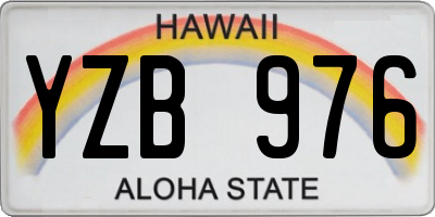 HI license plate YZB976
