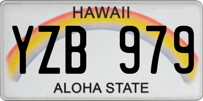 HI license plate YZB979