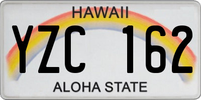 HI license plate YZC162