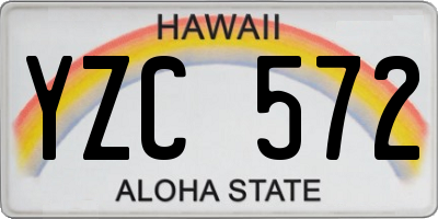 HI license plate YZC572