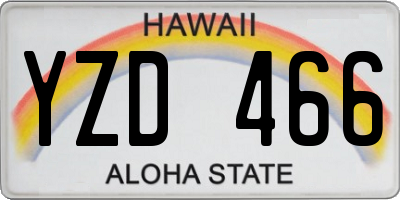 HI license plate YZD466