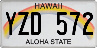 HI license plate YZD572