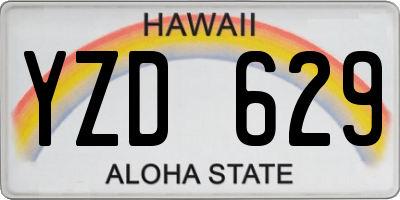 HI license plate YZD629