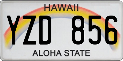 HI license plate YZD856