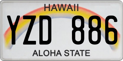 HI license plate YZD886