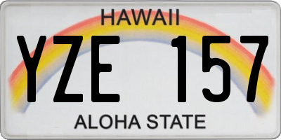 HI license plate YZE157