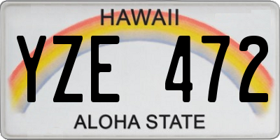 HI license plate YZE472