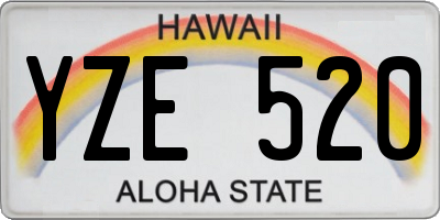 HI license plate YZE520