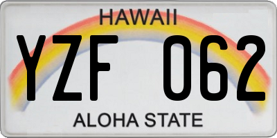 HI license plate YZF062