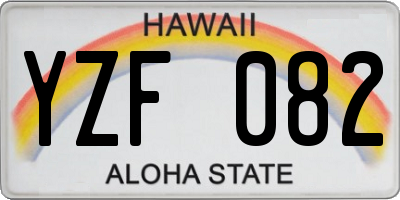 HI license plate YZF082