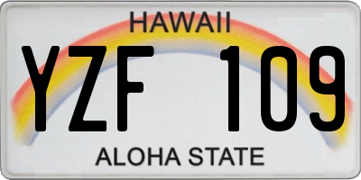 HI license plate YZF109
