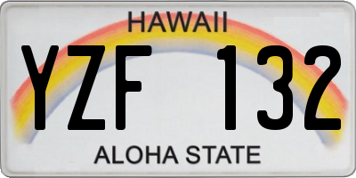 HI license plate YZF132