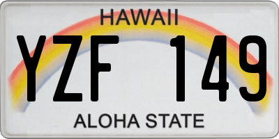 HI license plate YZF149
