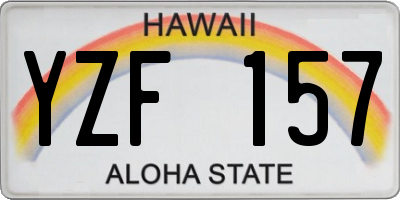 HI license plate YZF157