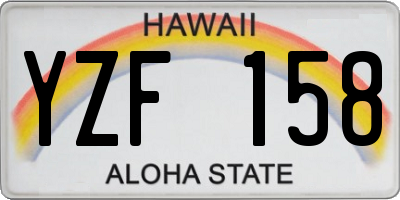 HI license plate YZF158