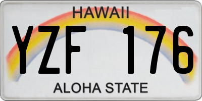 HI license plate YZF176