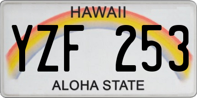 HI license plate YZF253