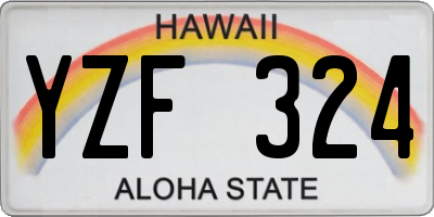 HI license plate YZF324