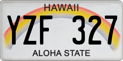 HI license plate YZF327