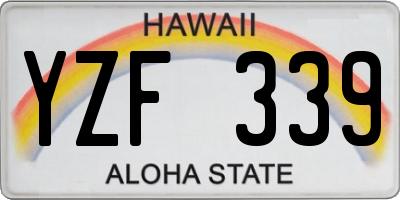 HI license plate YZF339