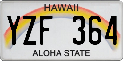 HI license plate YZF364