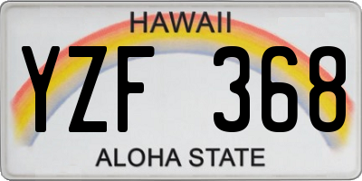 HI license plate YZF368