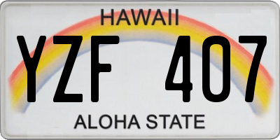 HI license plate YZF407
