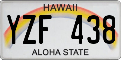 HI license plate YZF438