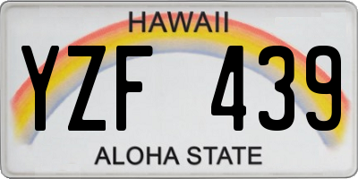 HI license plate YZF439