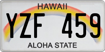 HI license plate YZF459