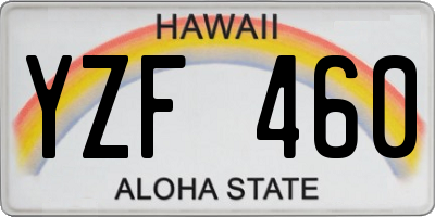 HI license plate YZF460