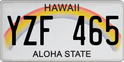 HI license plate YZF465