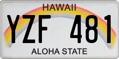 HI license plate YZF481