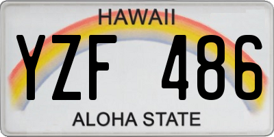 HI license plate YZF486