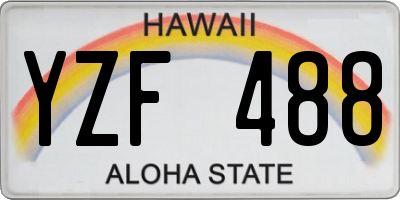HI license plate YZF488