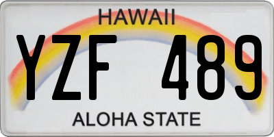 HI license plate YZF489
