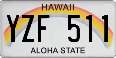 HI license plate YZF511