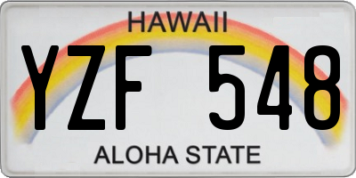 HI license plate YZF548