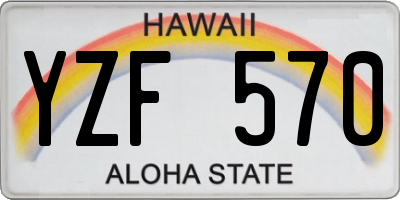 HI license plate YZF570