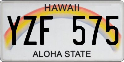 HI license plate YZF575