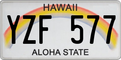 HI license plate YZF577