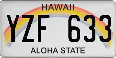 HI license plate YZF633